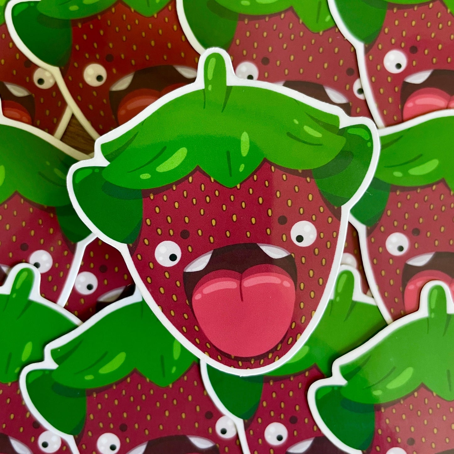 Rhubarb the Strawberry Monster Sticker