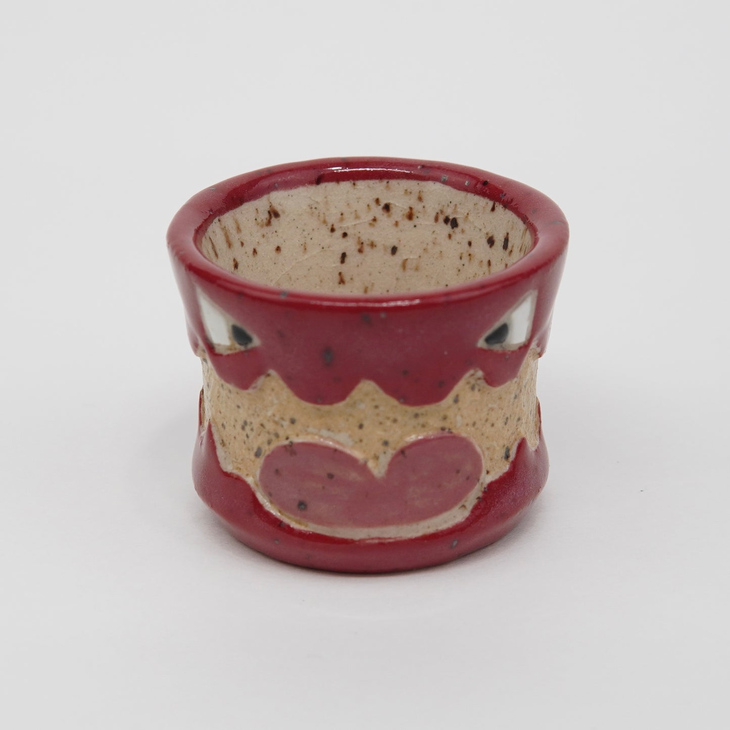 Scrabbles - Dark Red Ceramic Half Shot Glass