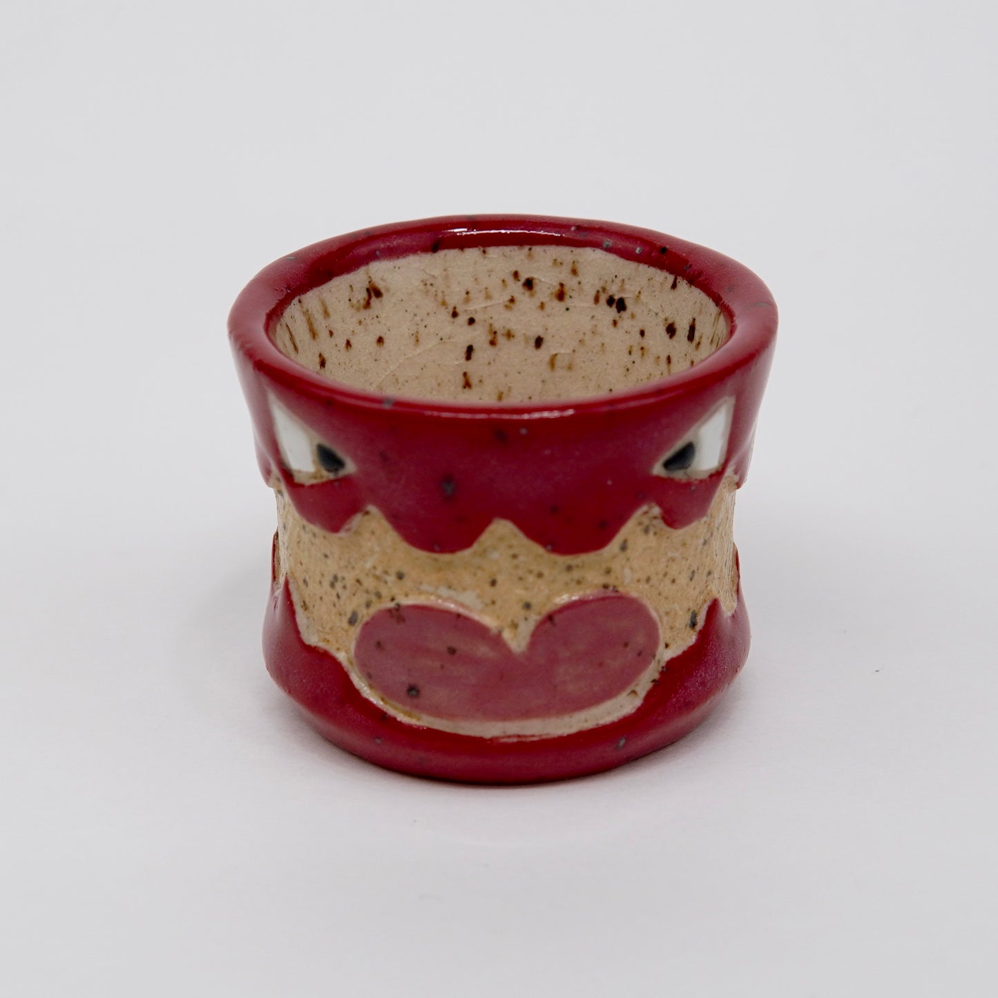 Scrabbles - Dark Red Ceramic Half Shot Glass