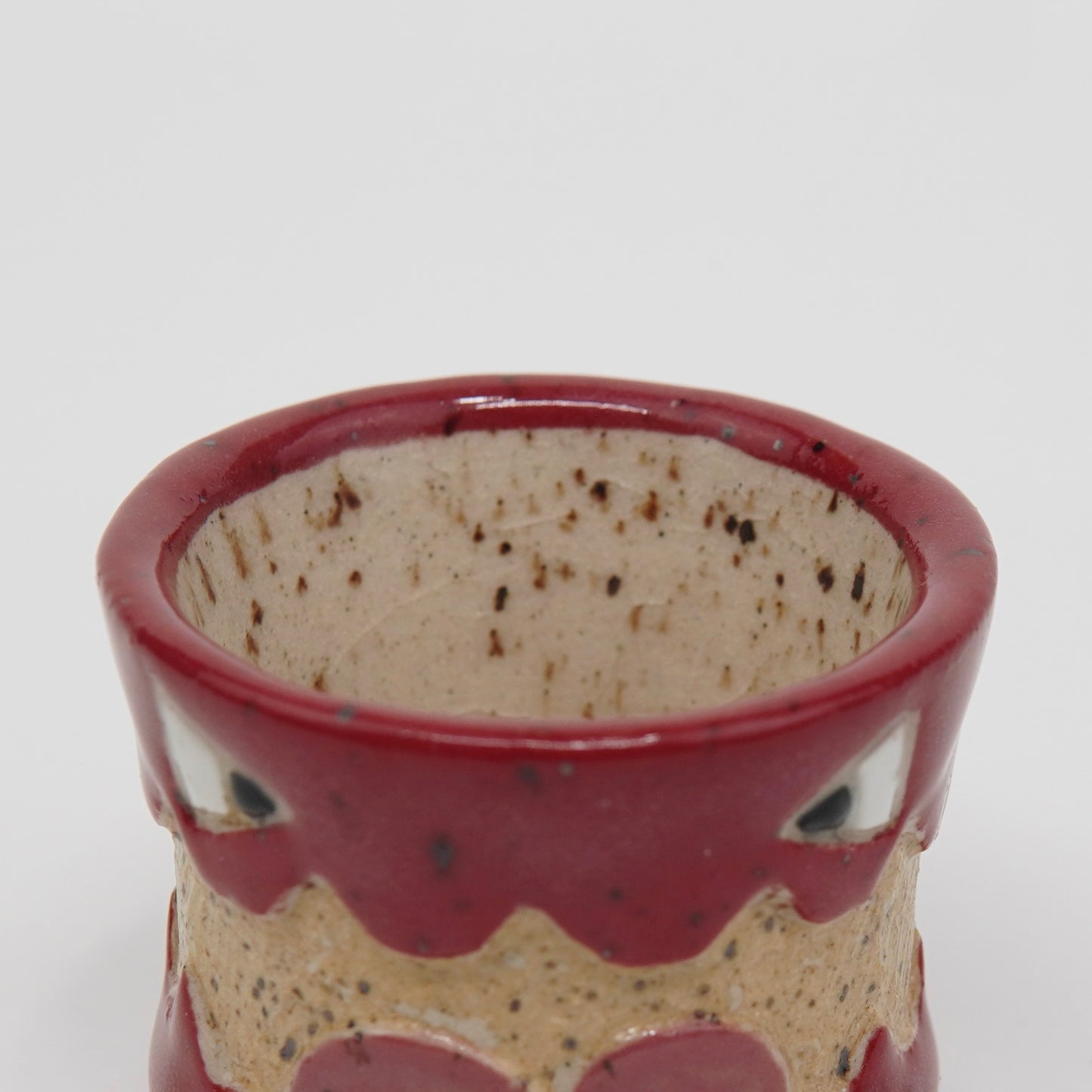 Scrabbles - Dark Red Ceramic Half Shot Glass