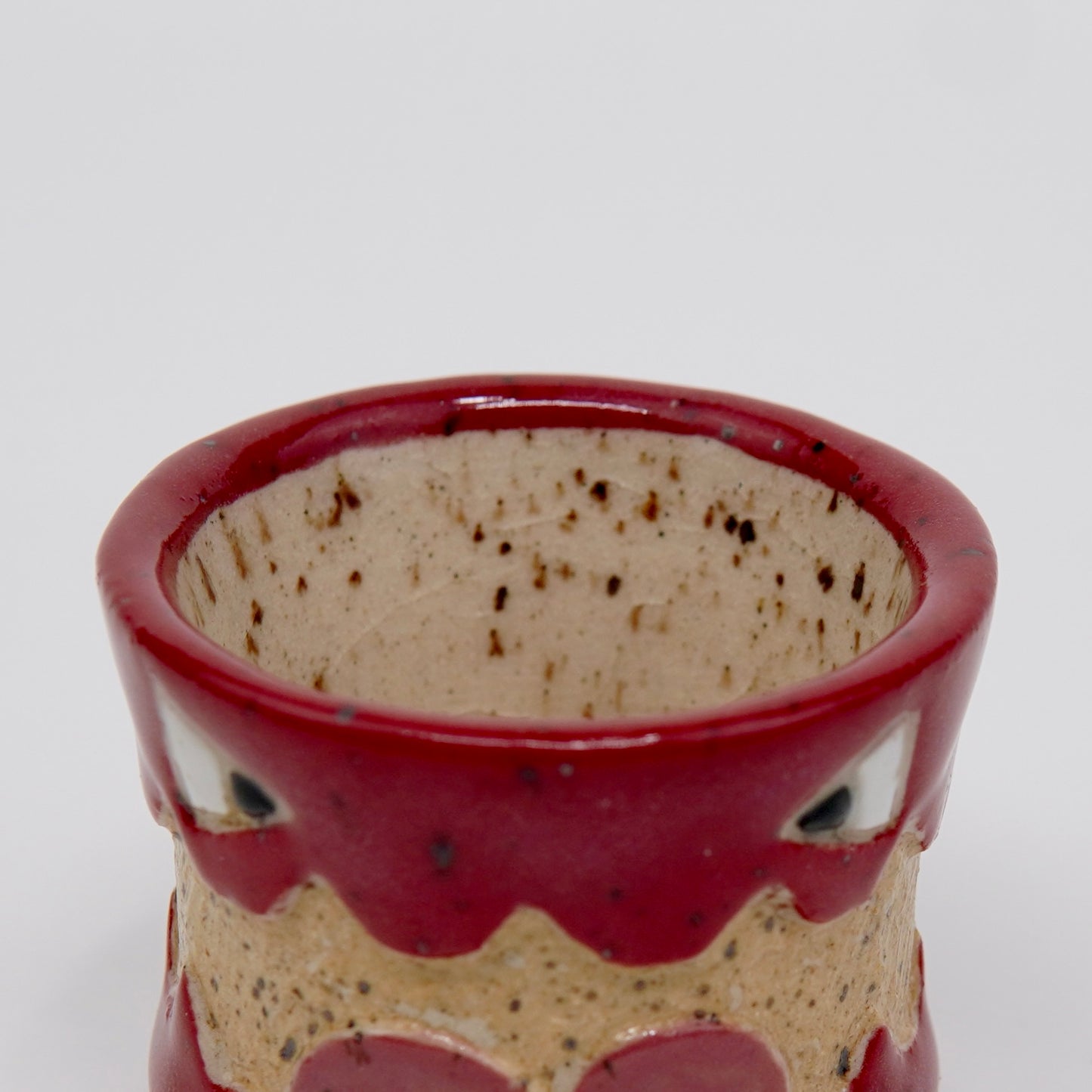 Scrabbles - Dark Red Ceramic Half Shot Glass