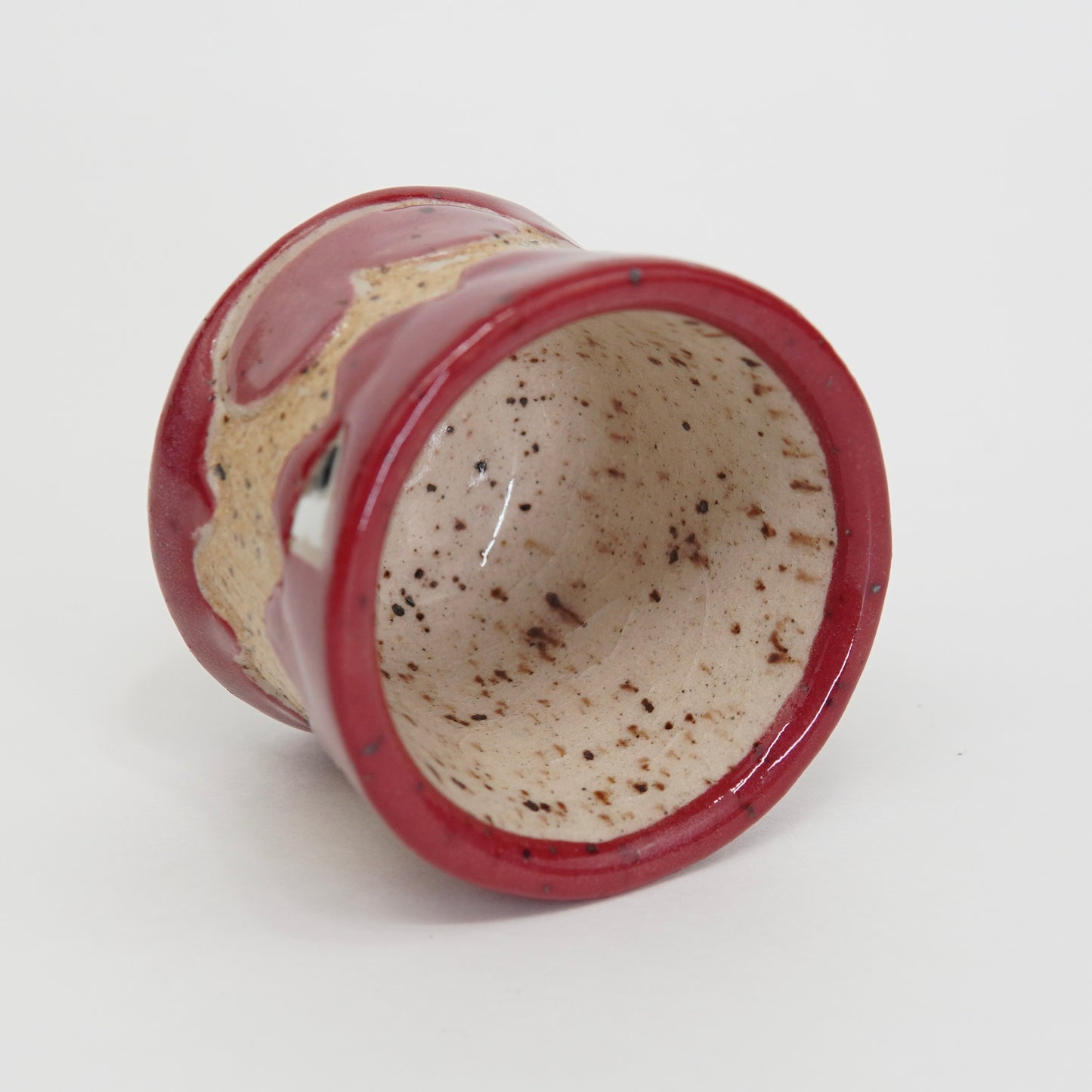 Scrabbles - Dark Red Ceramic Half Shot Glass