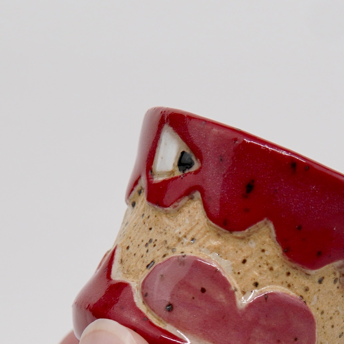 Scrabbles - Dark Red Ceramic Half Shot Glass
