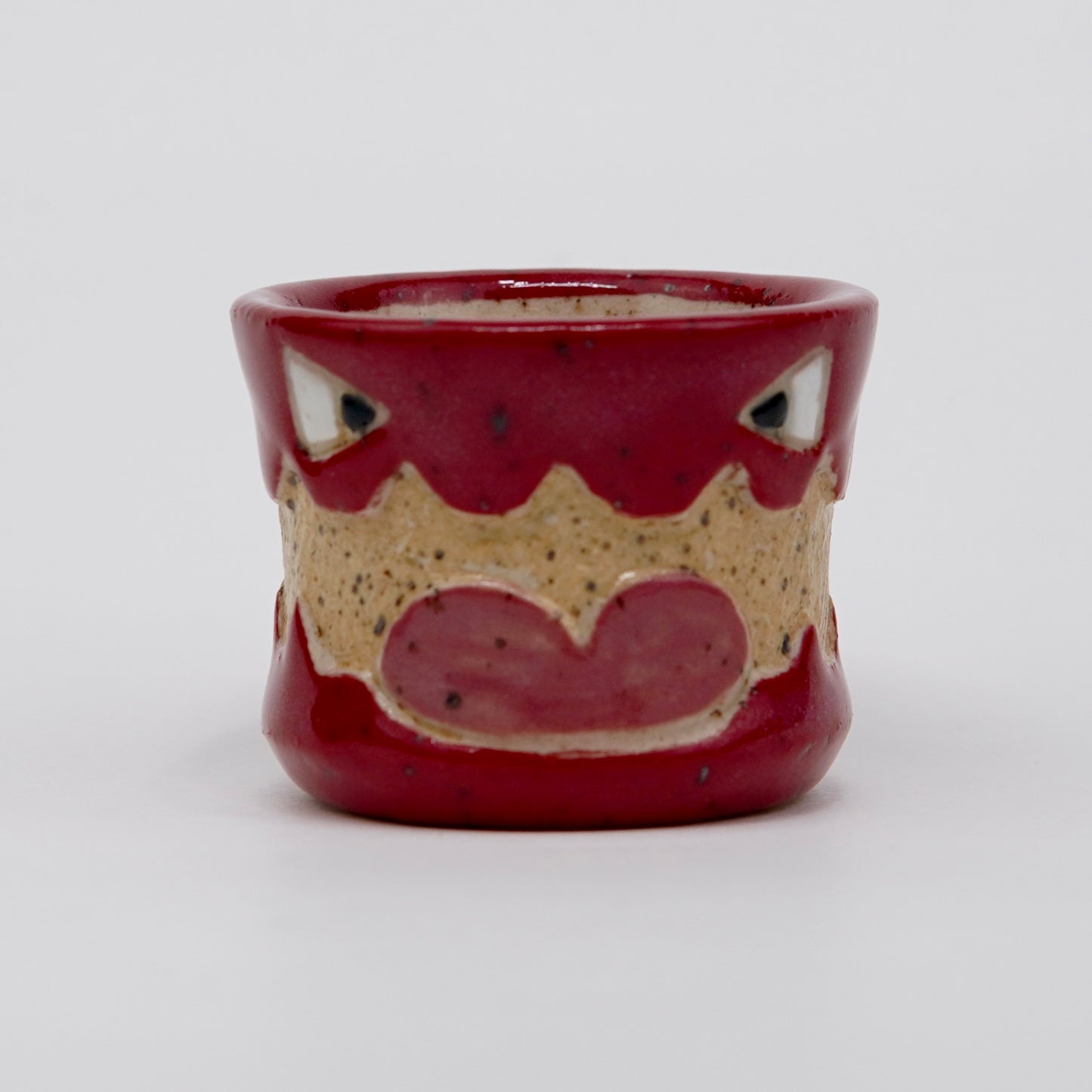 Scrabbles - Dark Red Ceramic Half Shot Glass