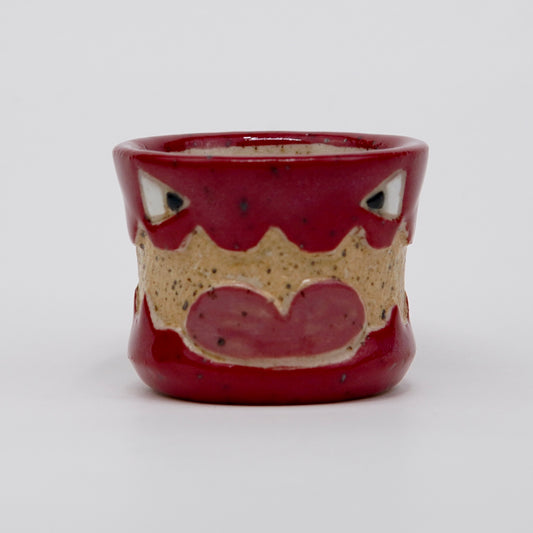 Scrabbles - Dark Red Ceramic Half Shot Glass