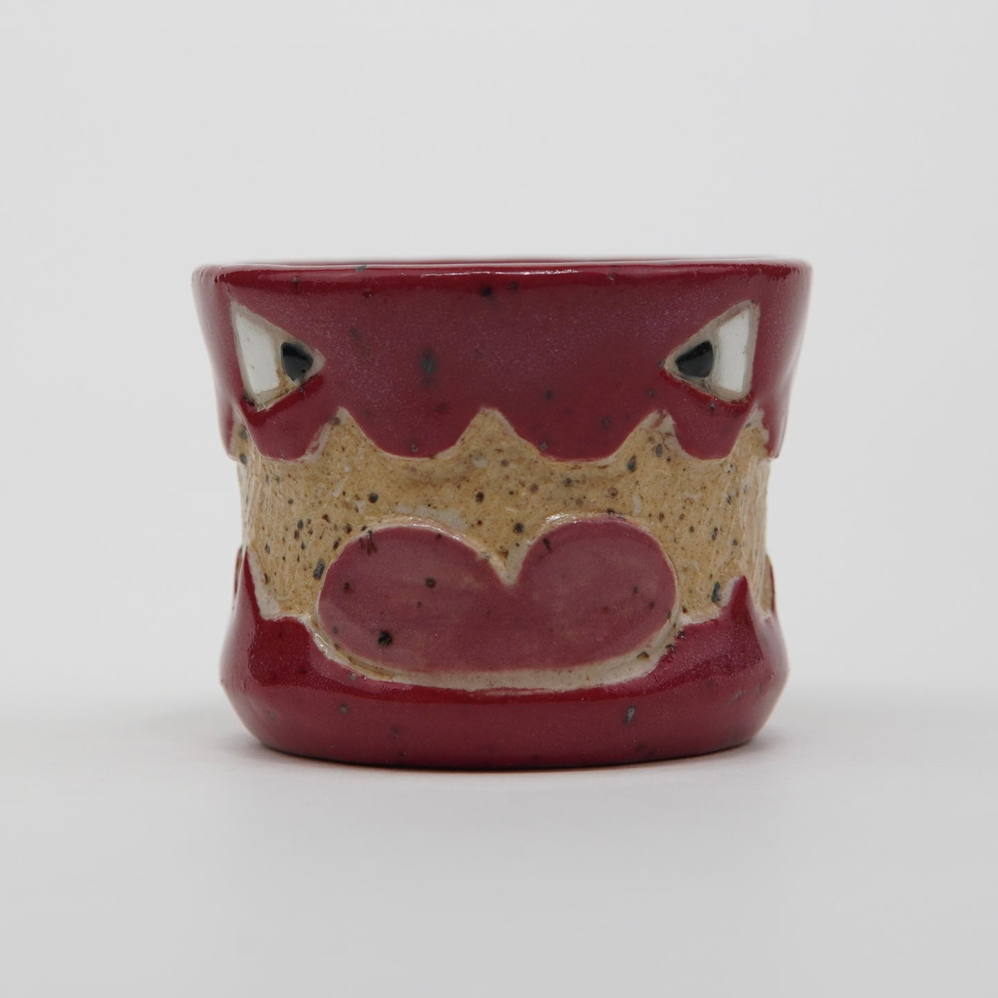 Scrabbles - Dark Red Ceramic Half Shot Glass