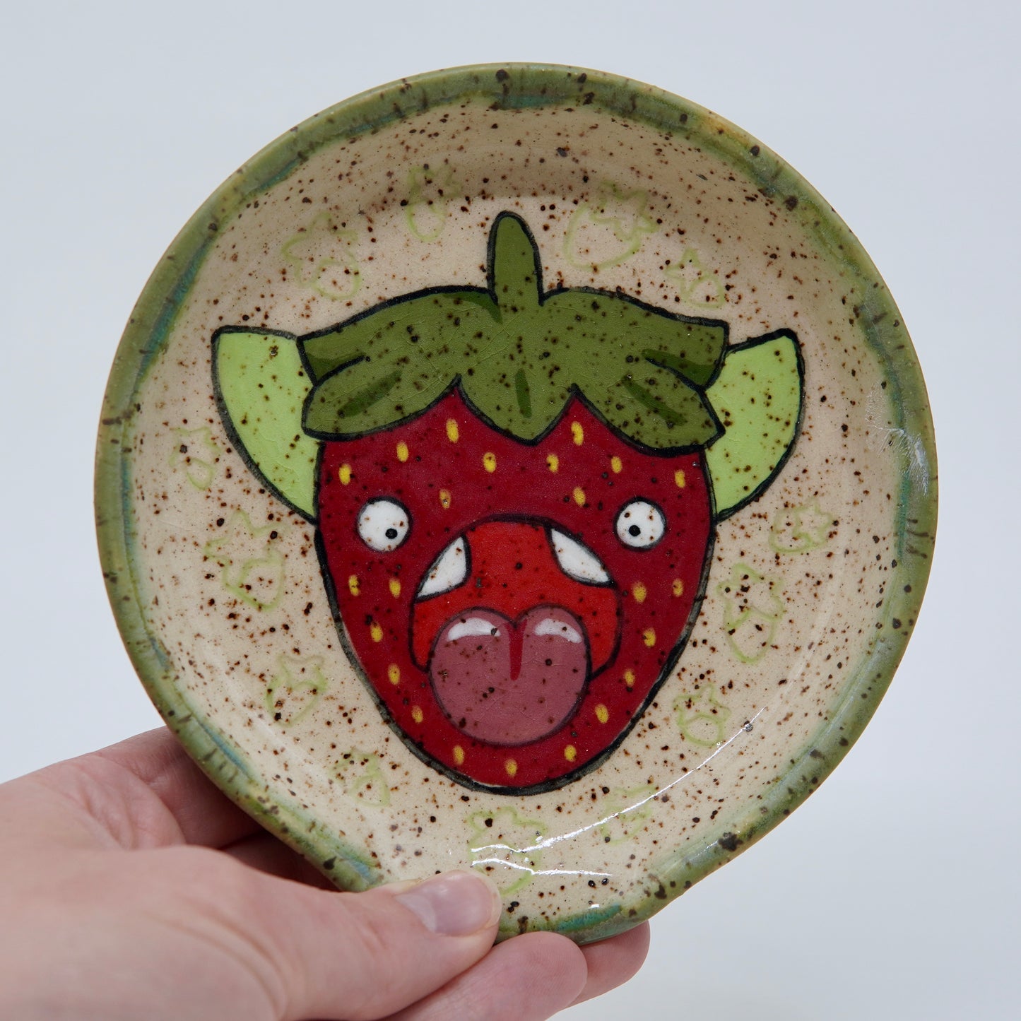 Rhubarb - Strawberry Spoon Rest