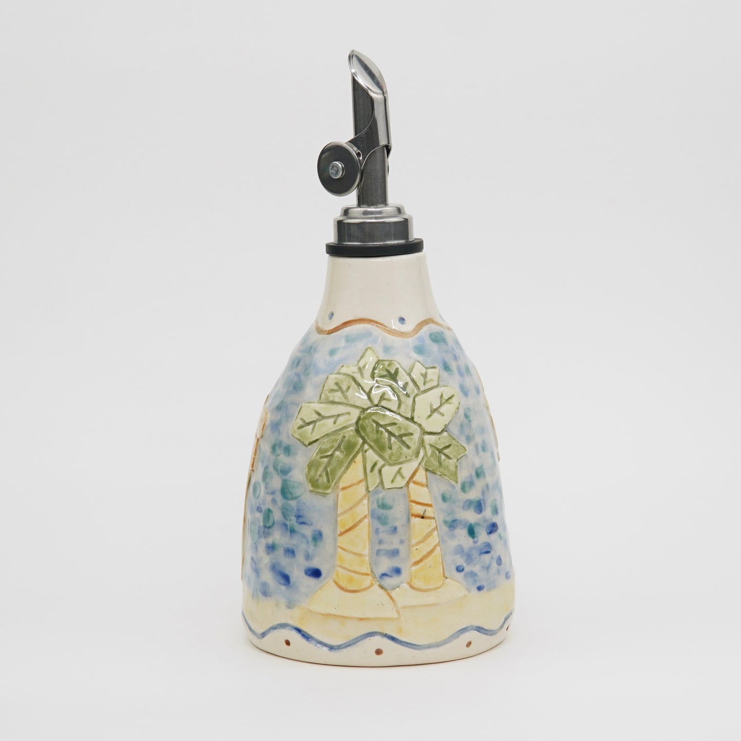 Sand Scene - Ceramic Olive Oil Jar