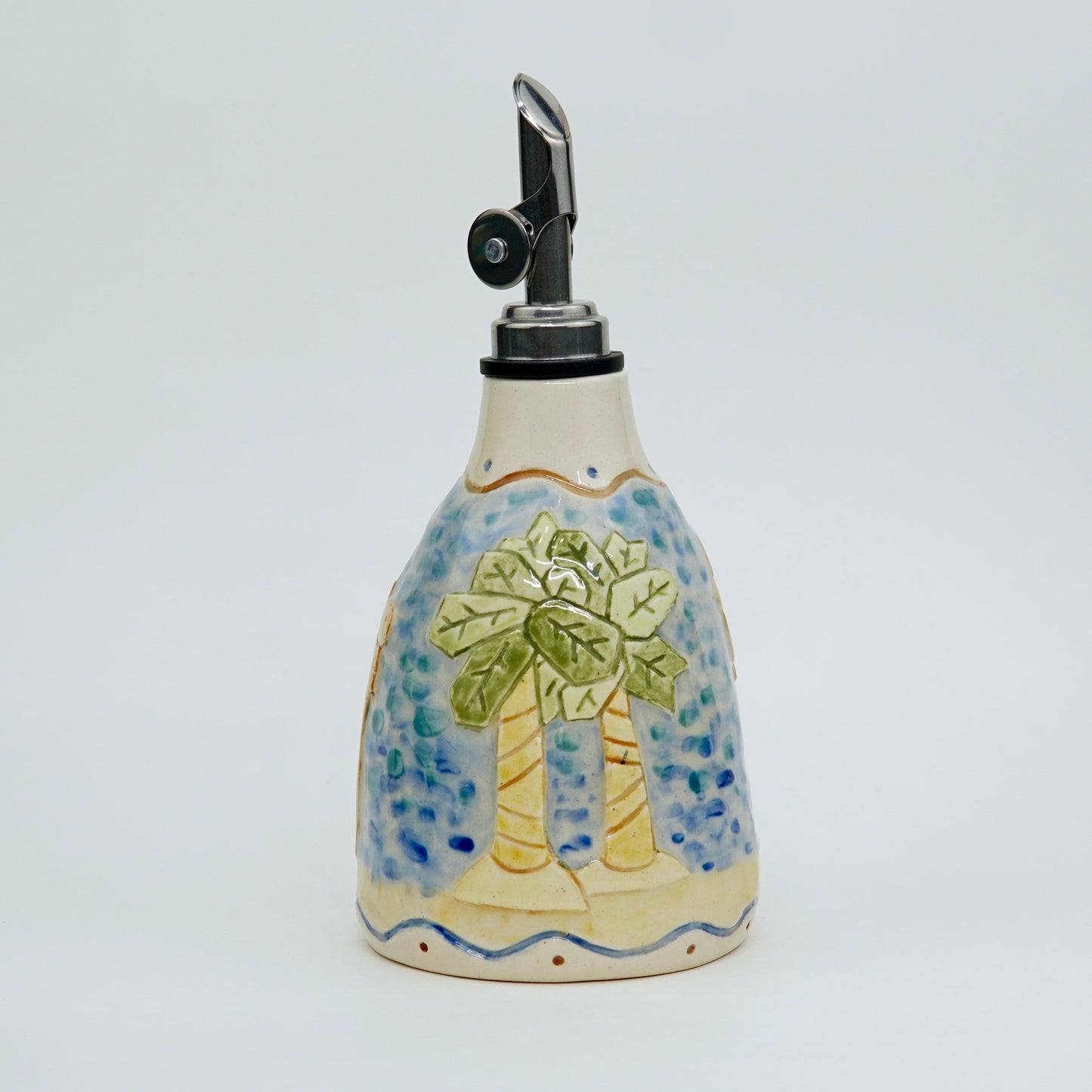Sand Scene - Ceramic Olive Oil Jar