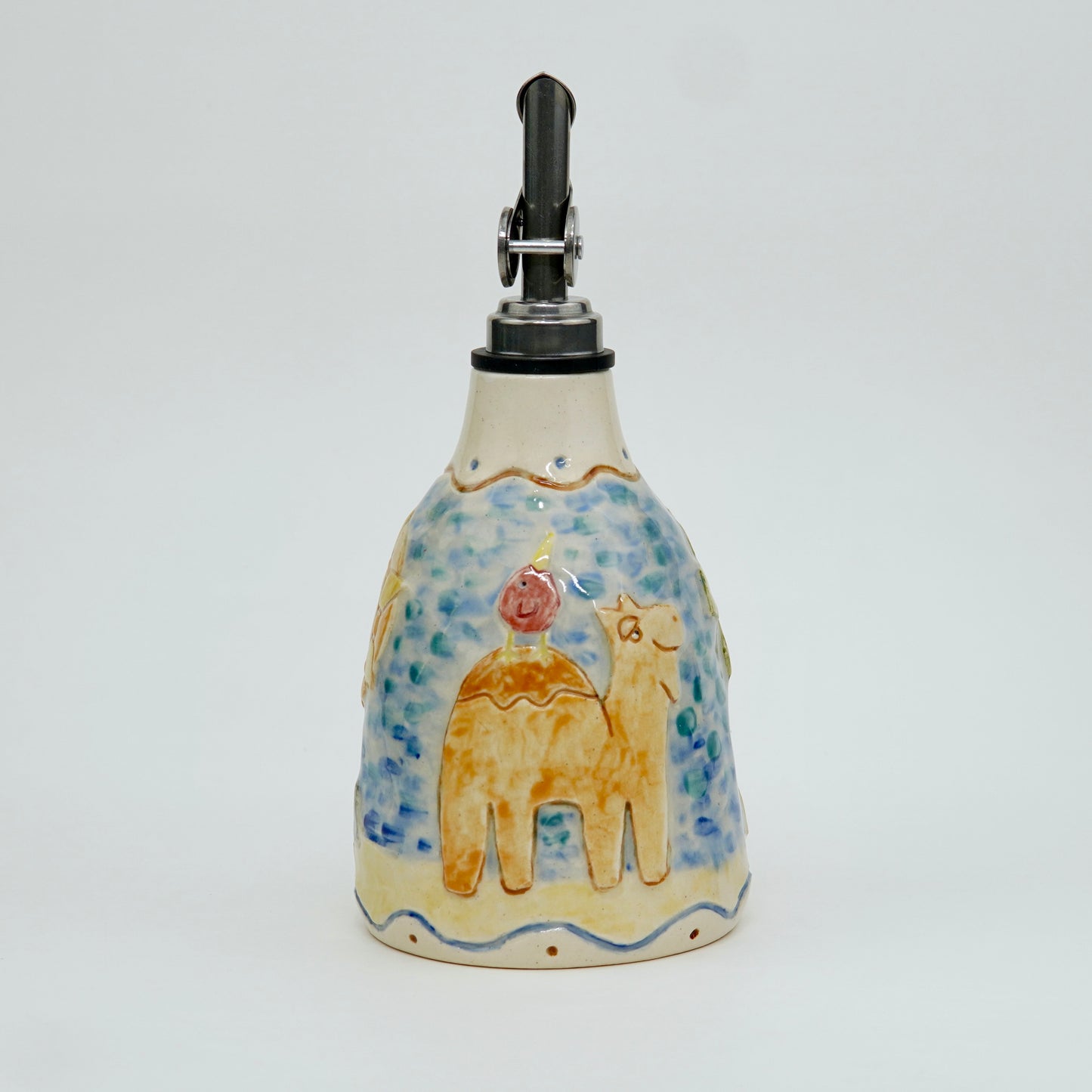 Sand Scene - Ceramic Olive Oil Jar