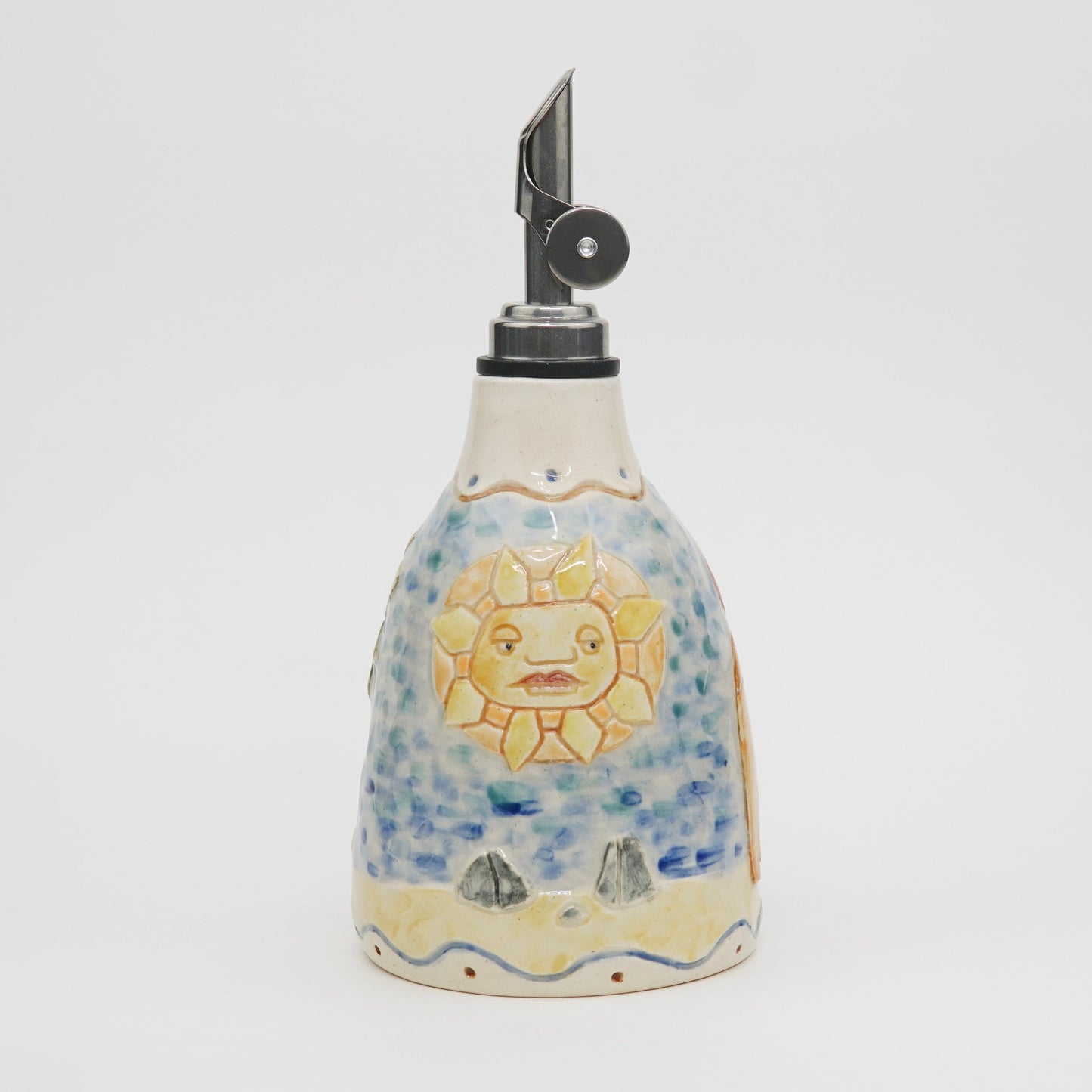 Sand Scene - Ceramic Olive Oil Jar