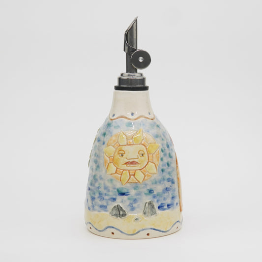 Sand Scene - Ceramic Olive Oil Jar