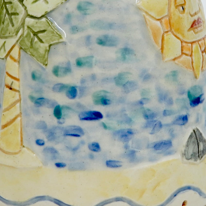 Sand Scene - Ceramic Olive Oil Jar