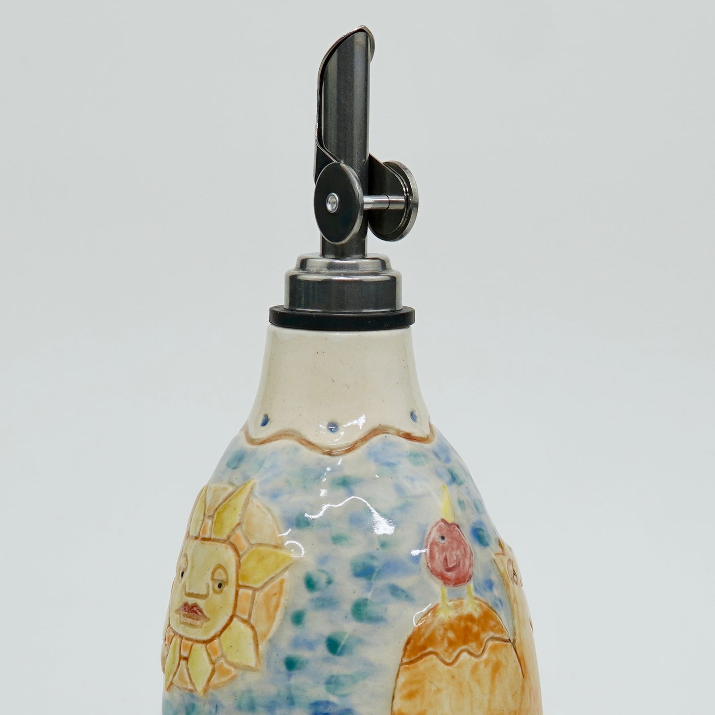 Sand Scene - Ceramic Olive Oil Jar