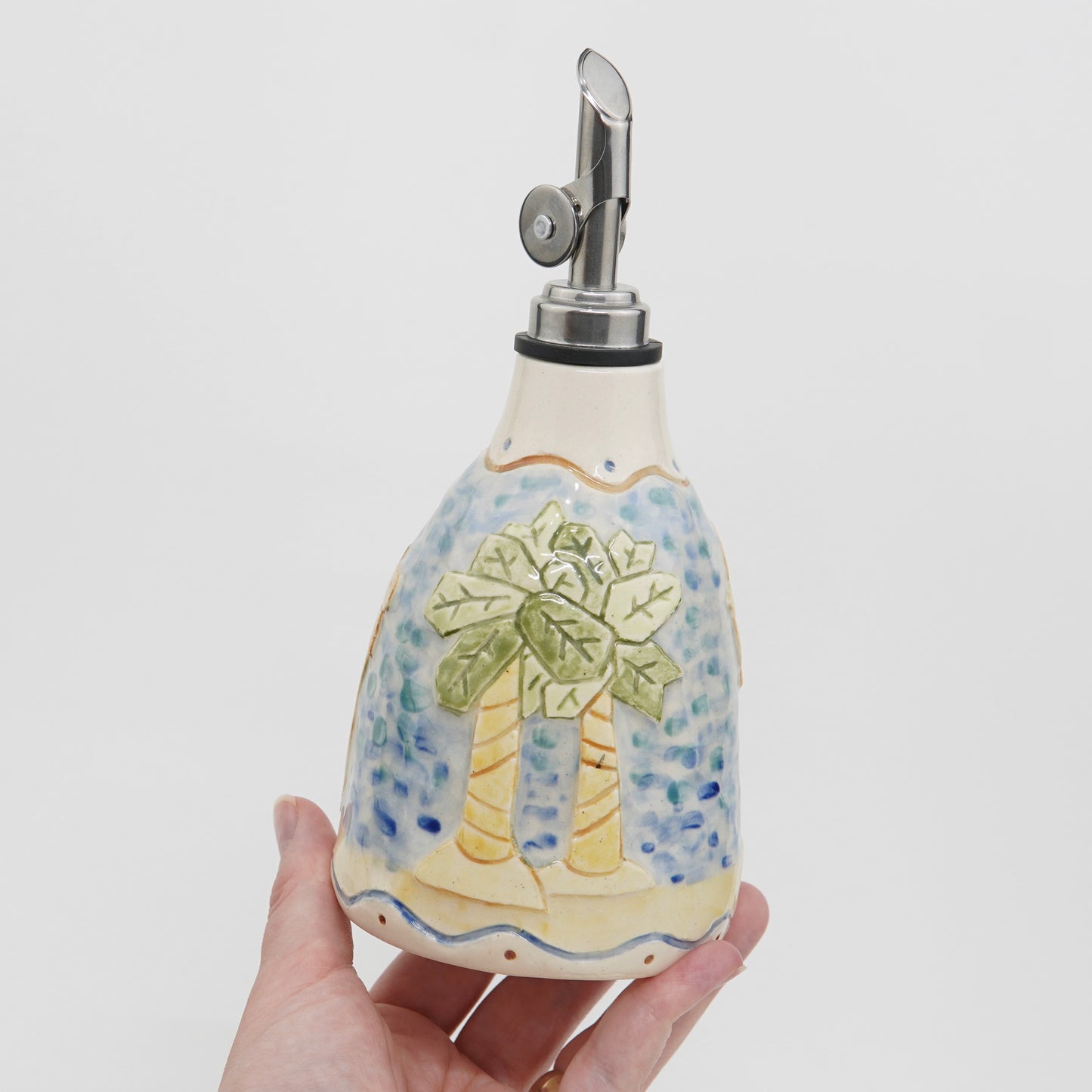 Sand Scene - Ceramic Olive Oil Jar
