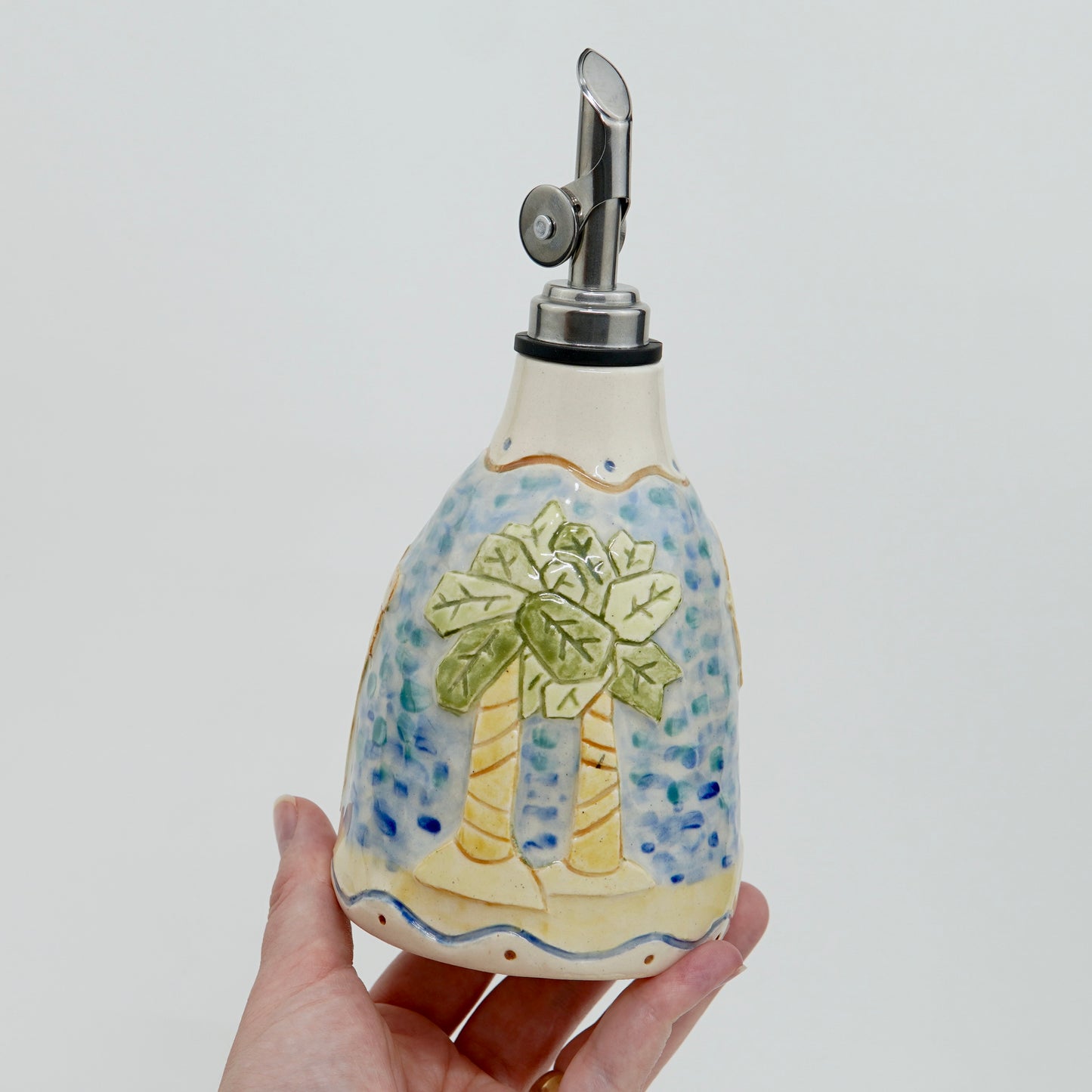 Sand Scene - Ceramic Olive Oil Jar