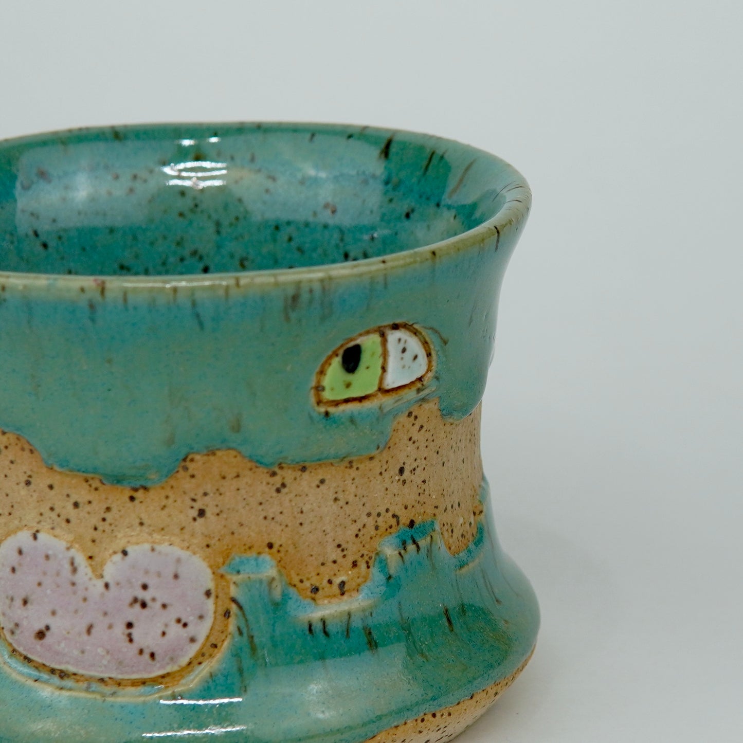 Iridescent Aqua - 6oz. Ceramic Tea Cup