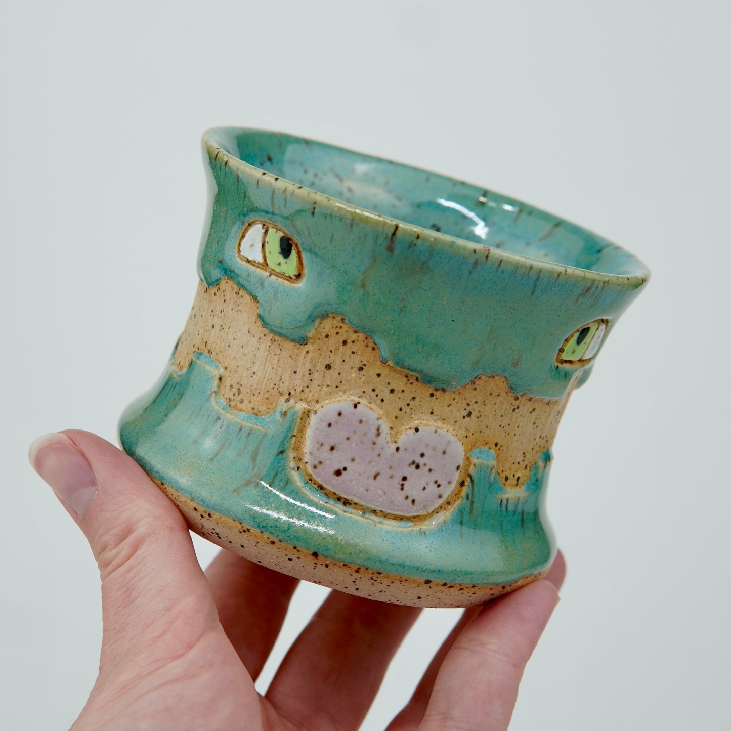 Iridescent Aqua - 6oz. Ceramic Tea Cup