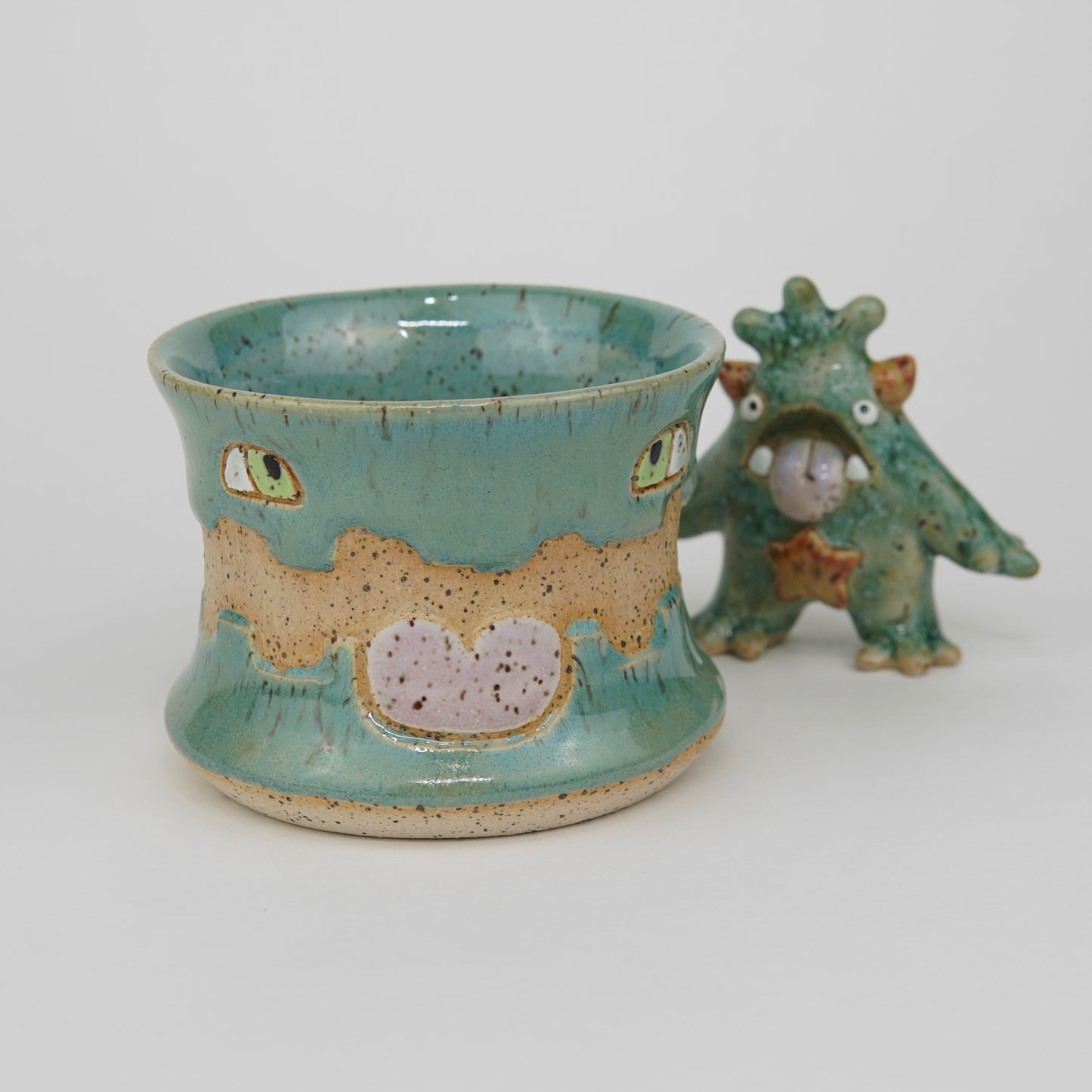 Iridescent Aqua - 6oz. Ceramic Tea Cup