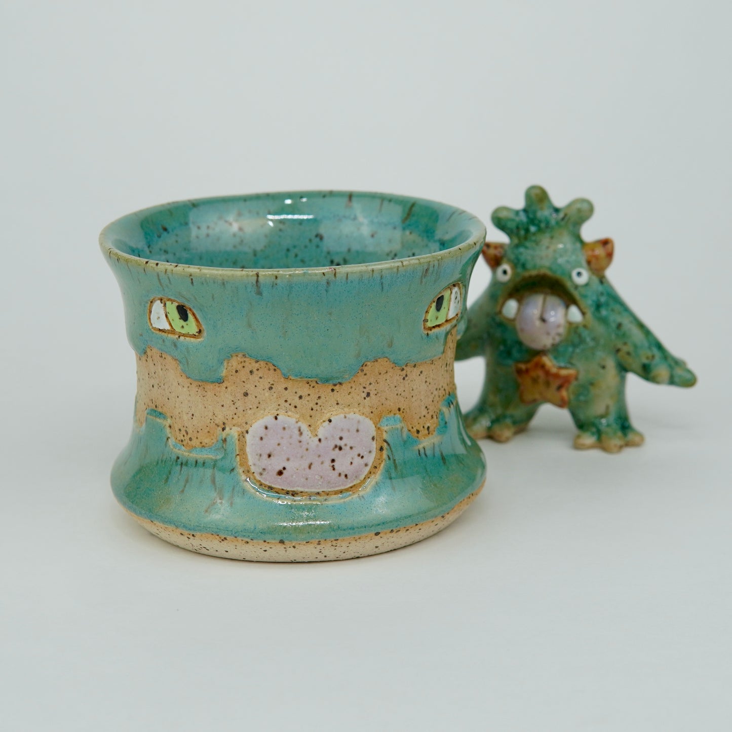 Iridescent Aqua - 6oz. Ceramic Tea Cup