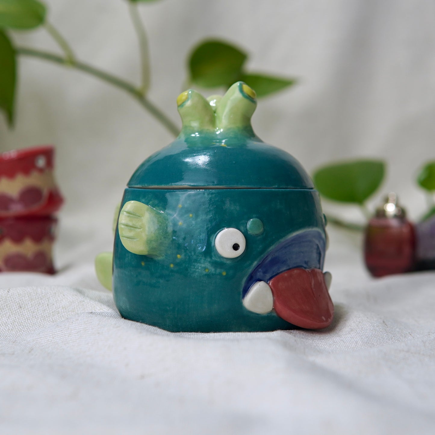Glub Glub - Ceramic Lantern Fish Jar (SECONDS)