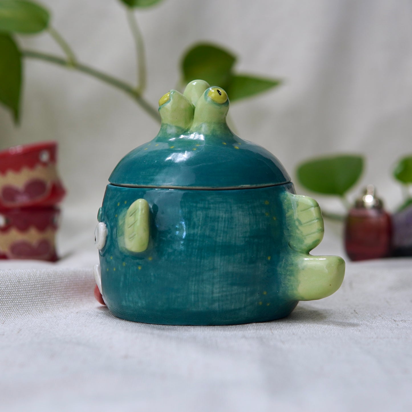 Glub Glub - Ceramic Lantern Fish Jar (SECONDS)