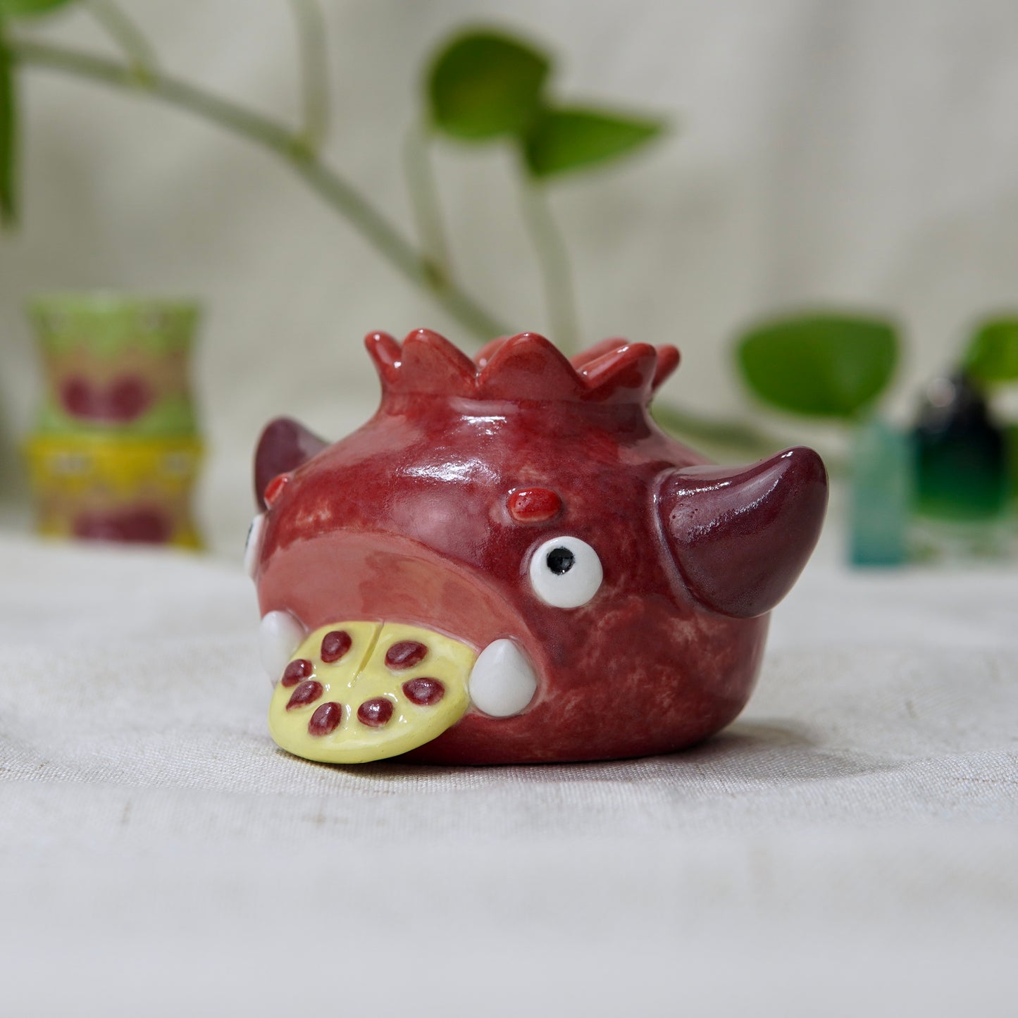Patchy - Pomegranate Ceramic Vase Goobster (SECONDS)