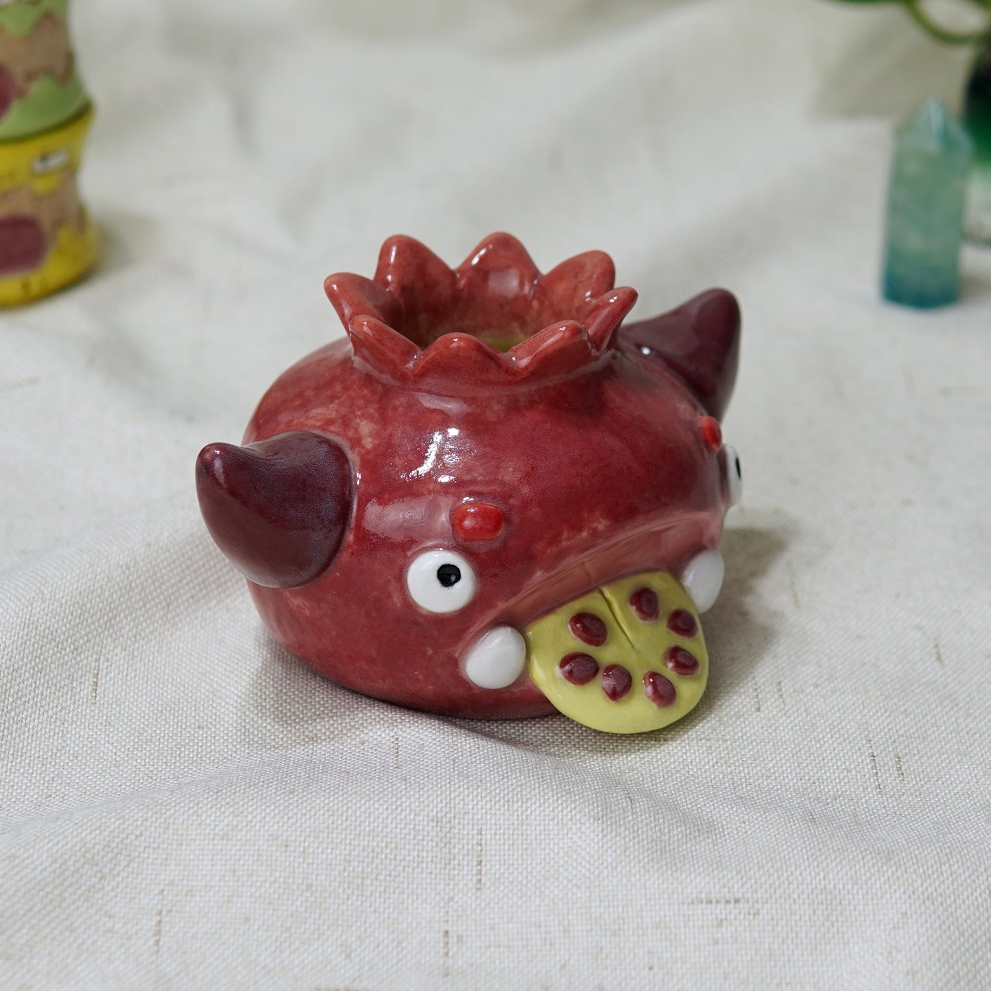 Patchy - Pomegranate Ceramic Vase Goobster (SECONDS)
