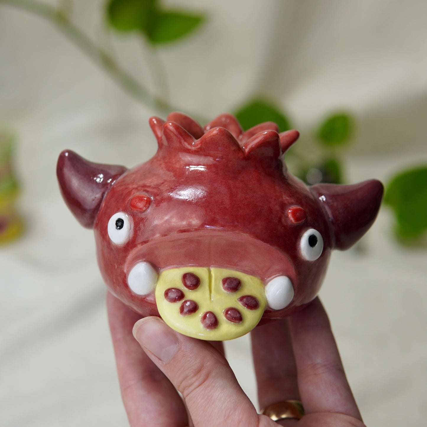 Patchy - Pomegranate Ceramic Vase Goobster (SECONDS)