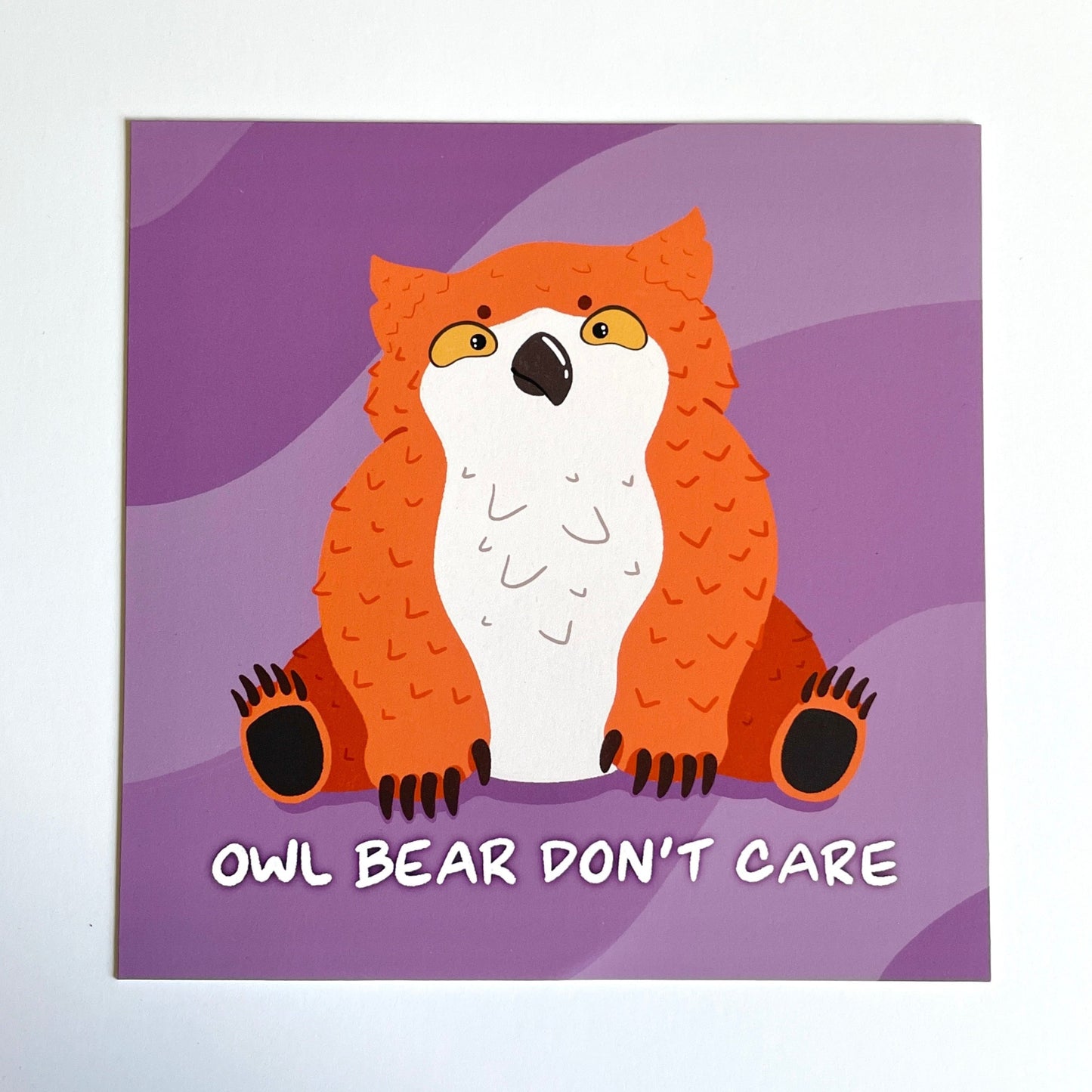 Owl Bear Don't Care Print