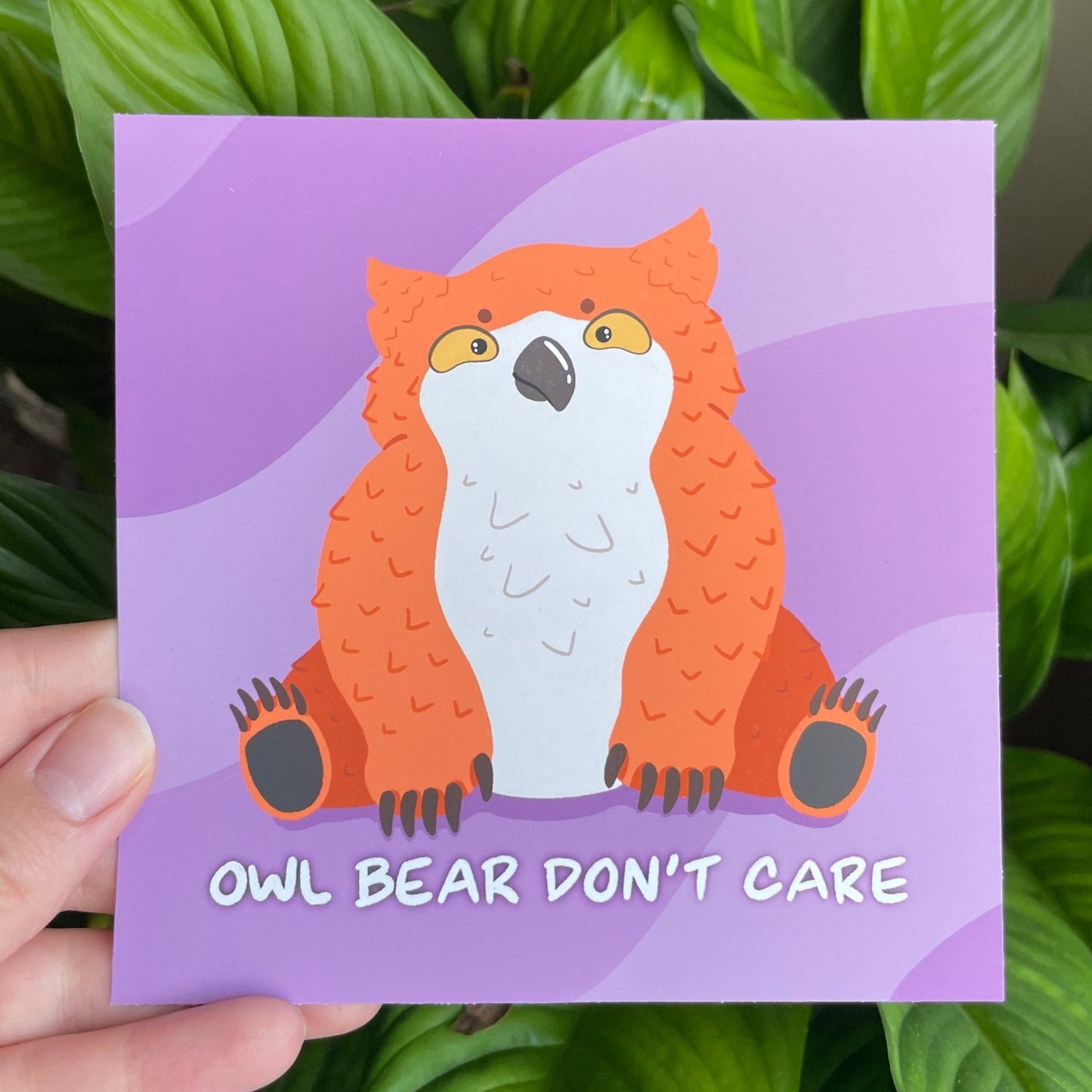 Owl Bear Don't Care Print