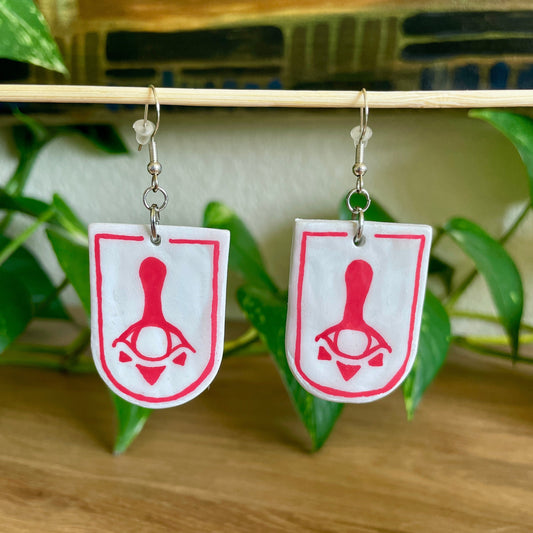 Zelda Red Yiga Earrings - Coffin Shape