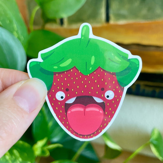 Rhubarb the Strawberry Monster Sticker