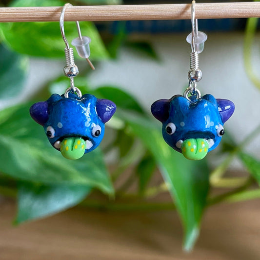 Blueberry Monster Earrings (Made to Order)