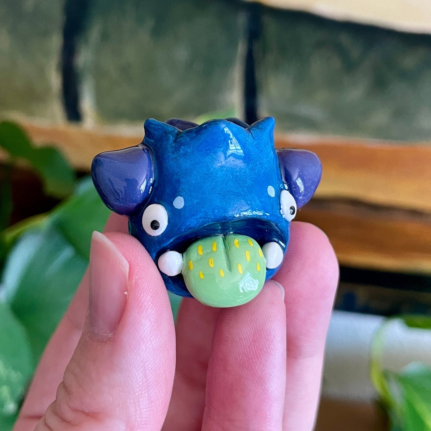 Mr. Mirtillo the Blueberry Monster Smol Pal (Made to Order)