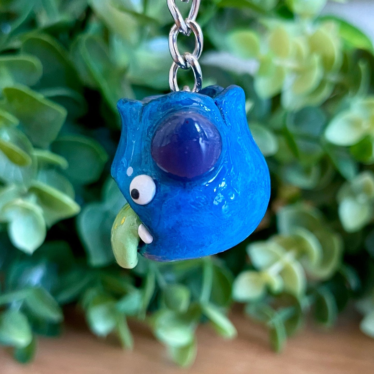 Mr. Mirtillo the Blueberry Monster Keychain (Made to order)