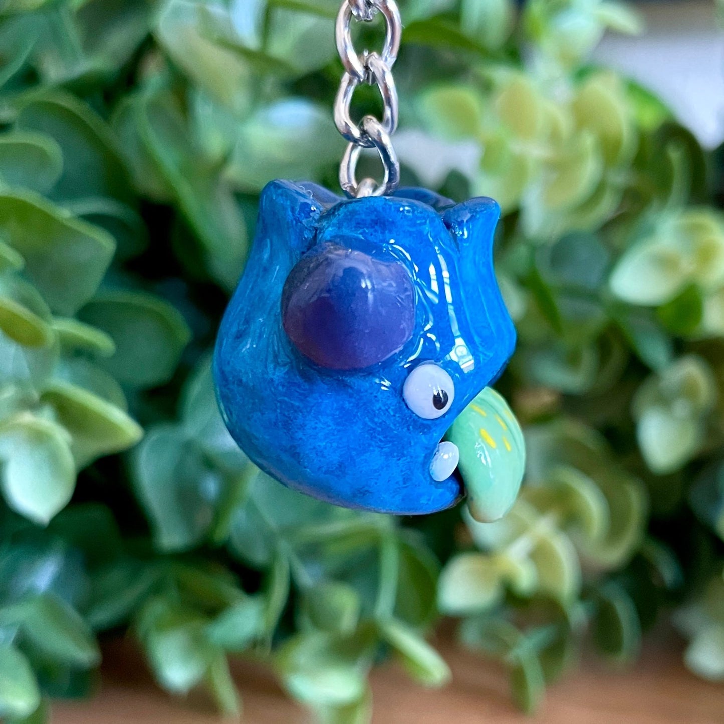 Mr. Mirtillo the Blueberry Monster Keychain (Made to order)