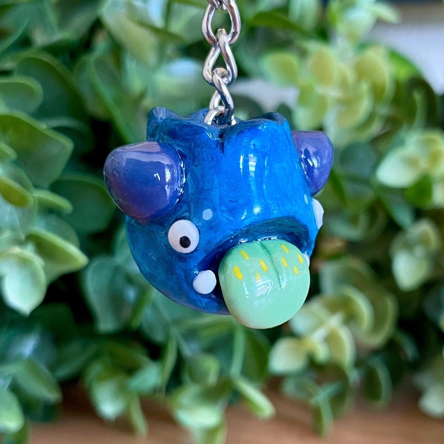 Mr. Mirtillo the Blueberry Monster Keychain (Made to order)