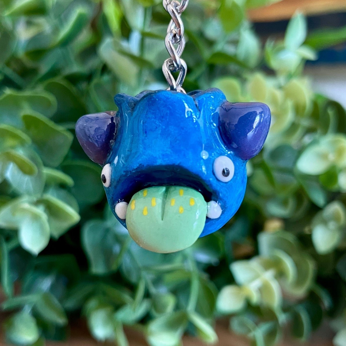 Mr. Mirtillo the Blueberry Monster Keychain (Made to order)