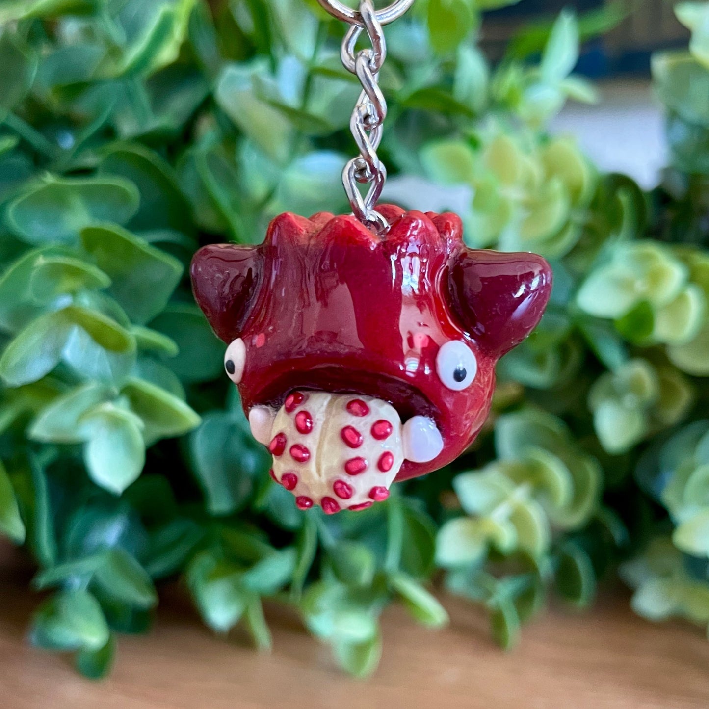 Pomi the Pomegranate Monster Keychain (Made to order)