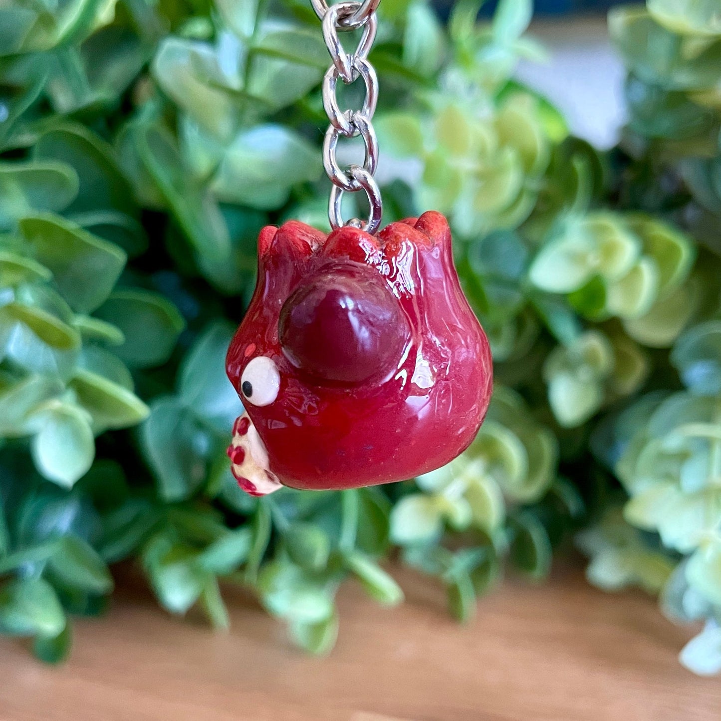 Pomi the Pomegranate Monster Keychain (Made to order)