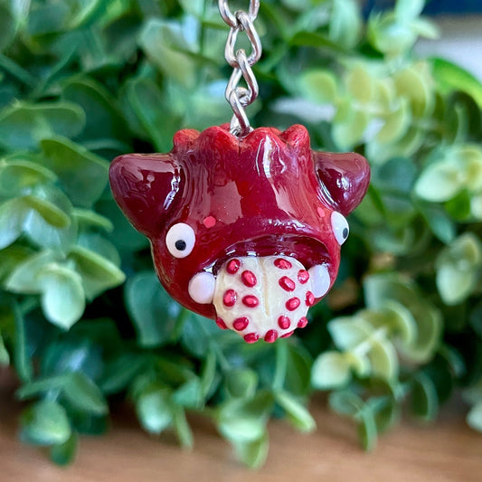 Pomi the Pomegranate Monster Keychain (Made to order)