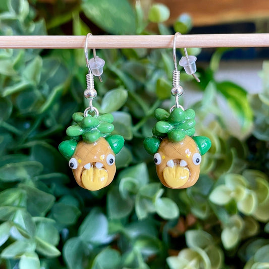 Pineapple Fruit Monster Earrings (Made to Order)