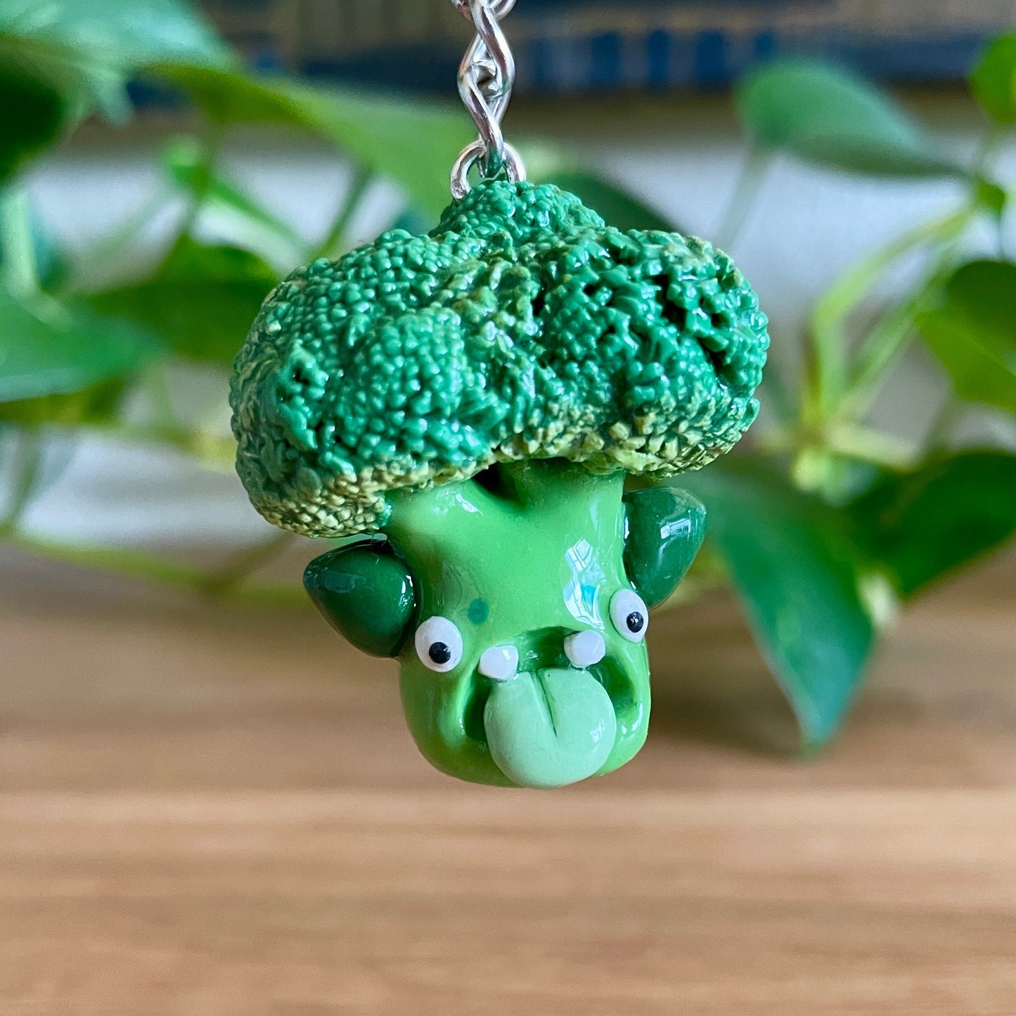 Broccoli Monster Keychain (Made to Order)