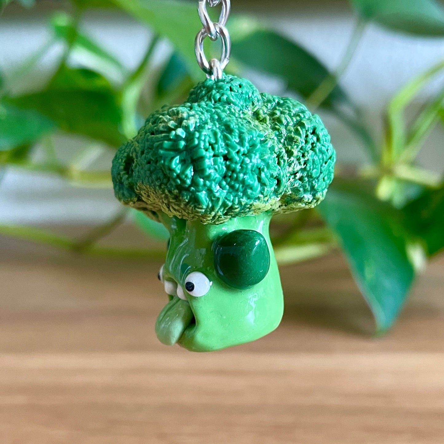 Broccoli Monster Keychain (Made to Order)