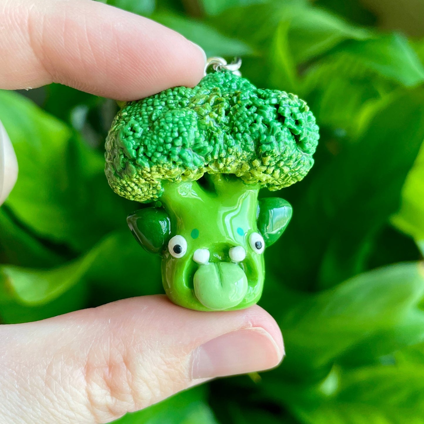 Broccoli Monster Keychain (Made to Order)