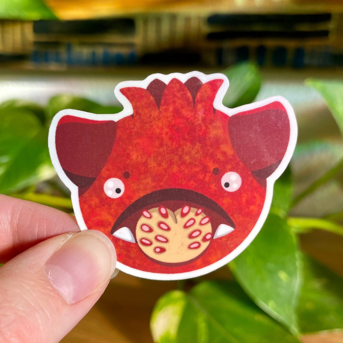 Pomi the Pomegranate Monster Sticker