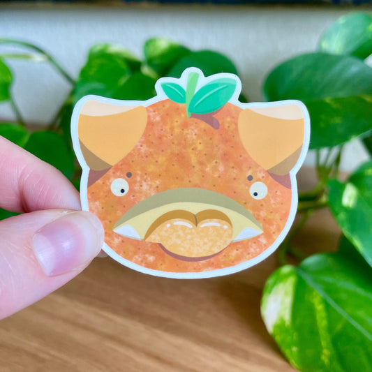 Orange Monster Sticker