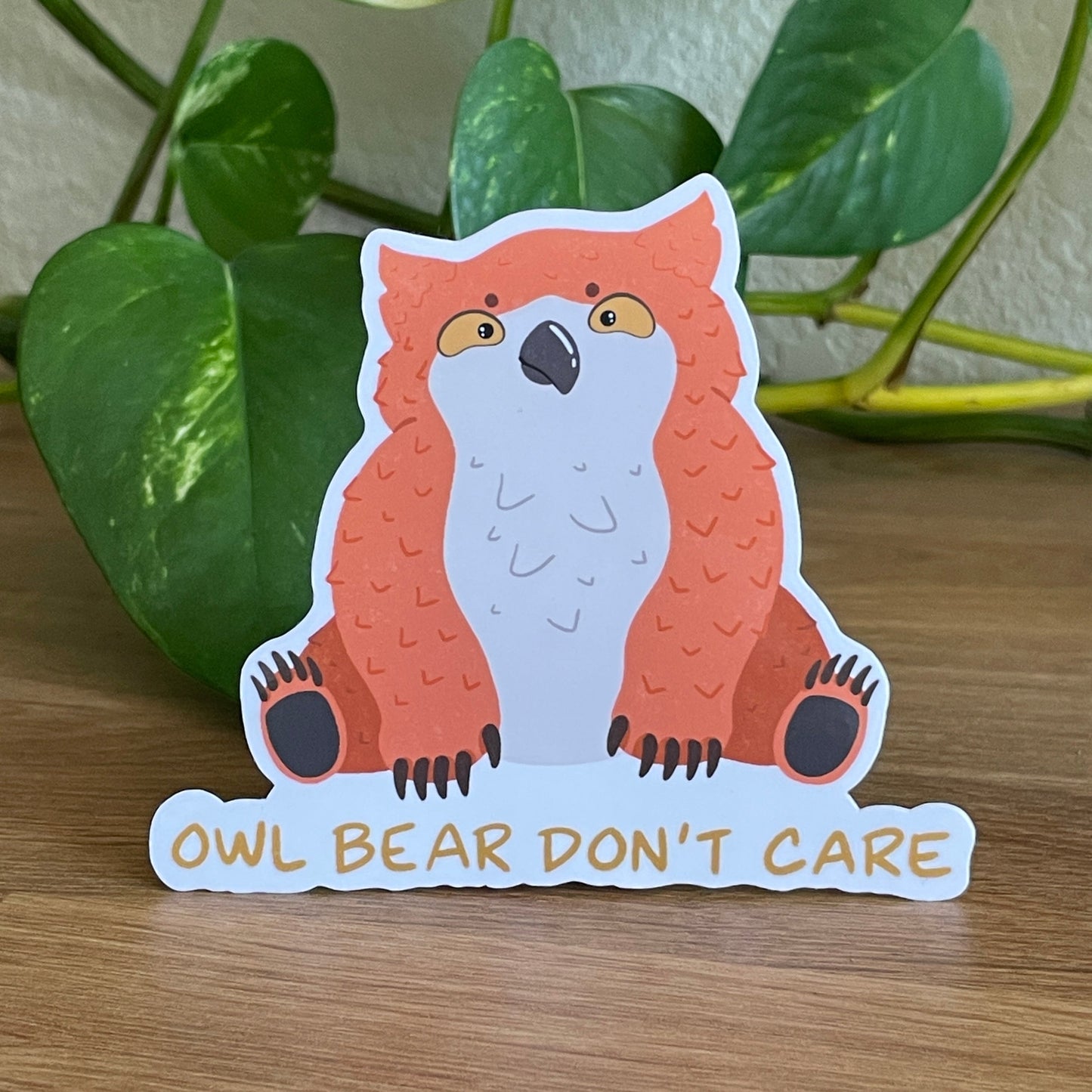 Owlbear Don't Care Sticker