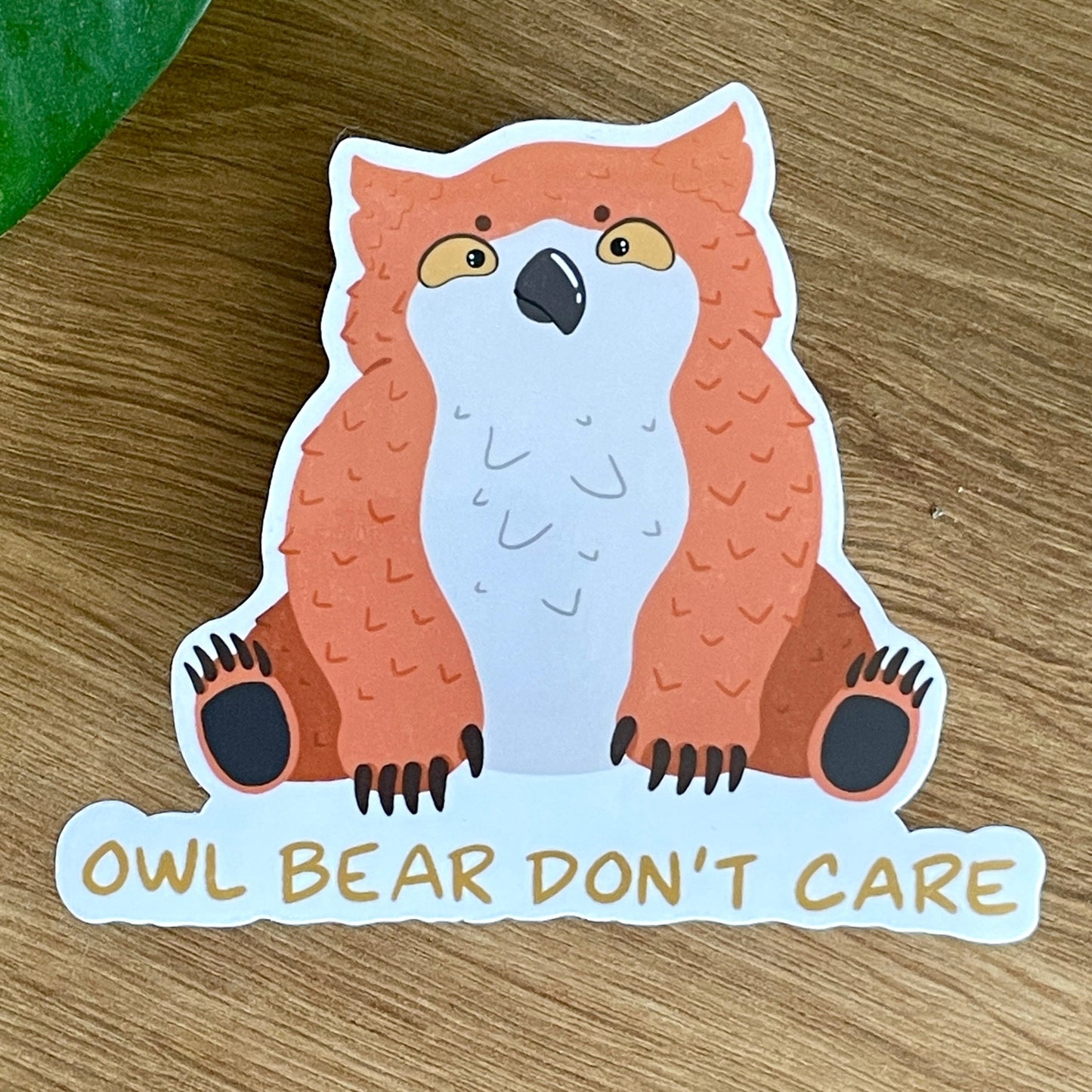 Owlbear Don't Care Sticker